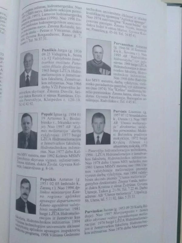 Lietuvos žemėtvarkos ir hidrotechnikos inžinierių sąjunga 2000 m. - Sudarė Vytautas Mikšys, knyga 6