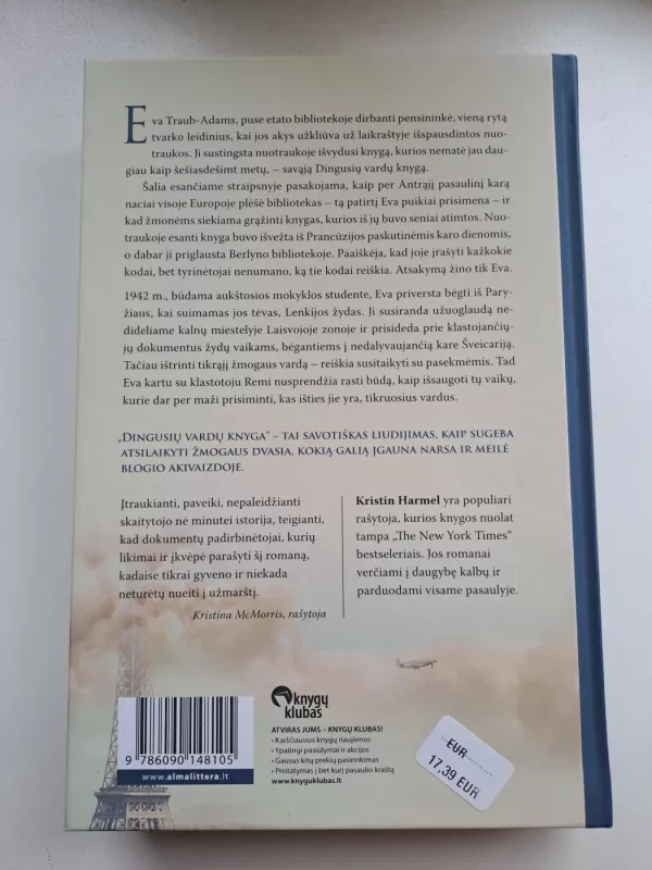 Dingusių vardų knyga - Kristin Harmel, knyga 3