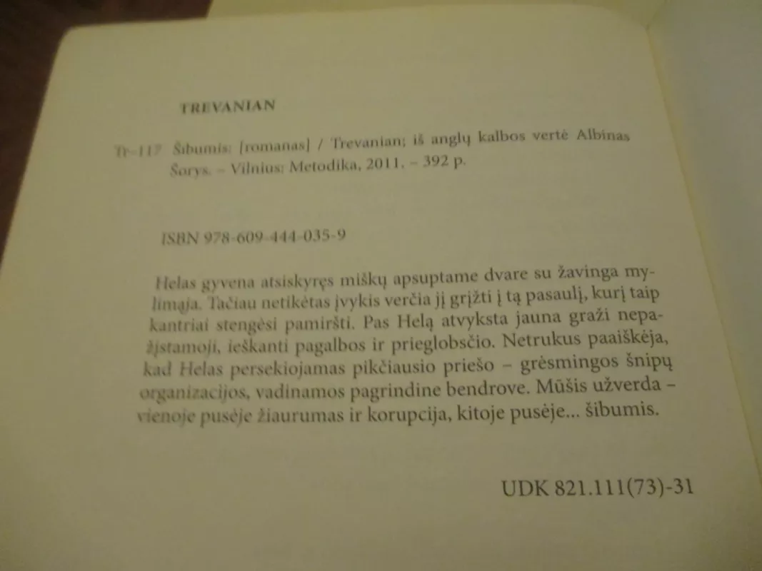 Šibumas - T. Trevanian, knyga 6