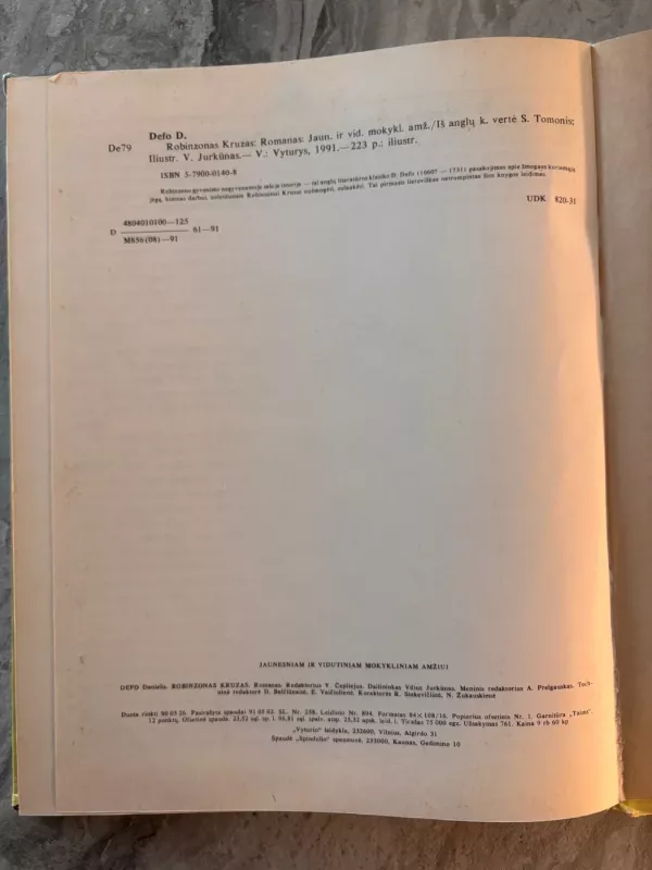 Robinzonas Kruzas - Danielis Defo, knyga 3