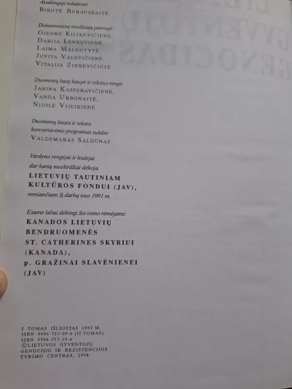 Lietuvos gyventojų genocidas (A-J) - Autorių Kolektyvas, knyga 4