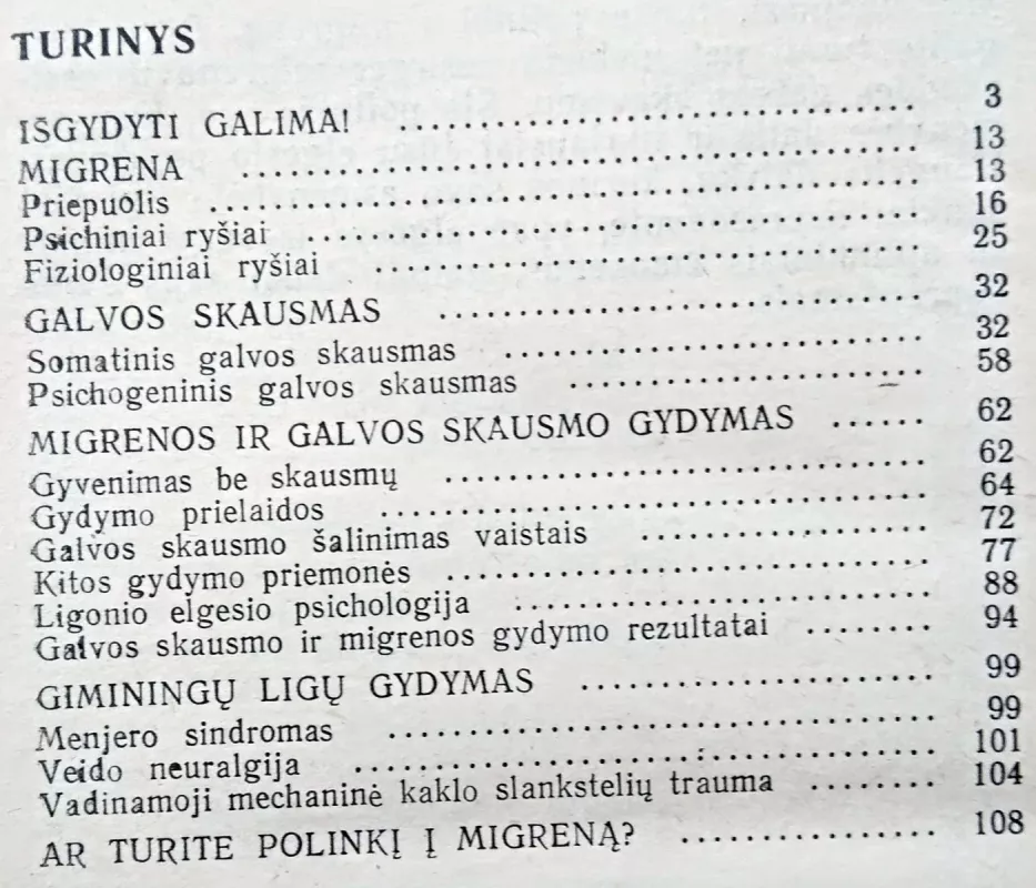Migrena ir galvos skausmas - Bernardas A. Bėkeris, knyga 3