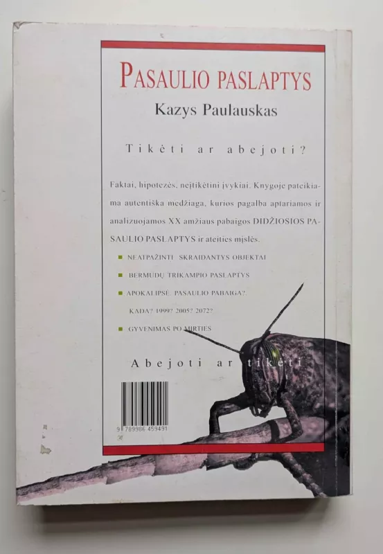Pasaulio paslaptys - Kazys Paulauskas, knyga 4