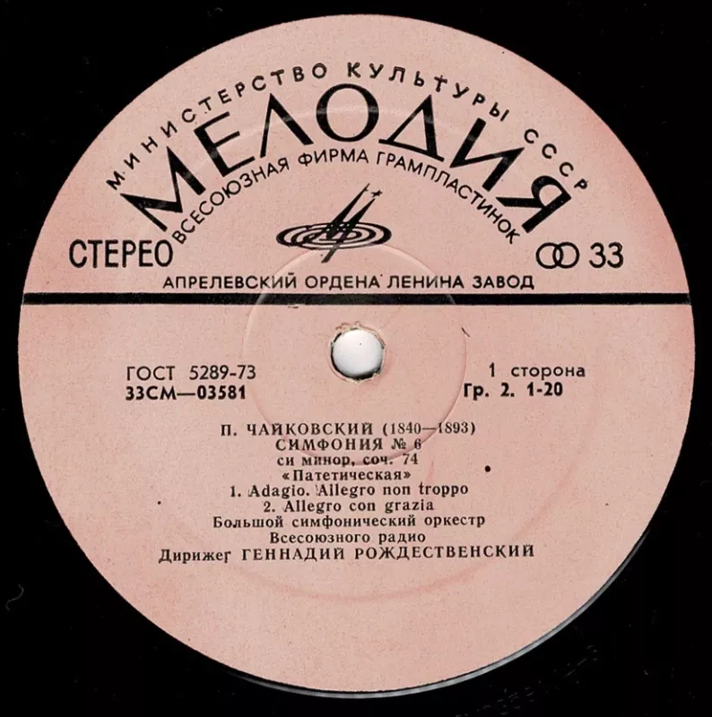 P. Čaikovskis. Simfonija Nr. 6 - P. Čaikovskis, plokštelė 4