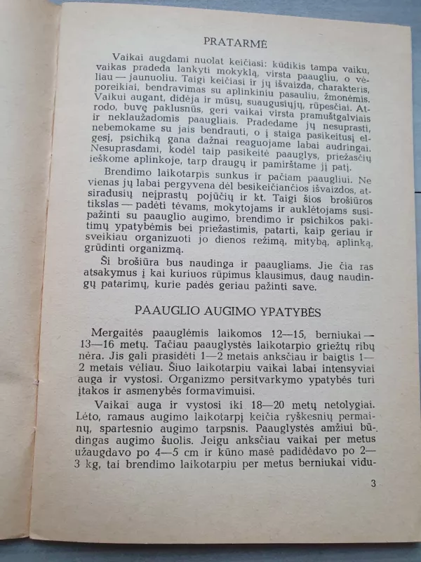 Paauglio higiena - E. Grinienė, knyga 3