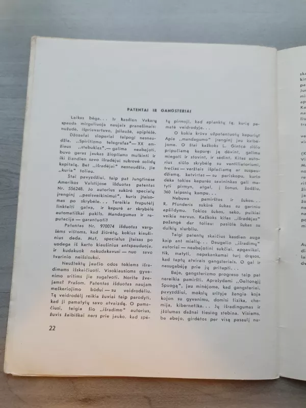 Patentas Nr. 2383319 - A. KRATULIS, knyga 5