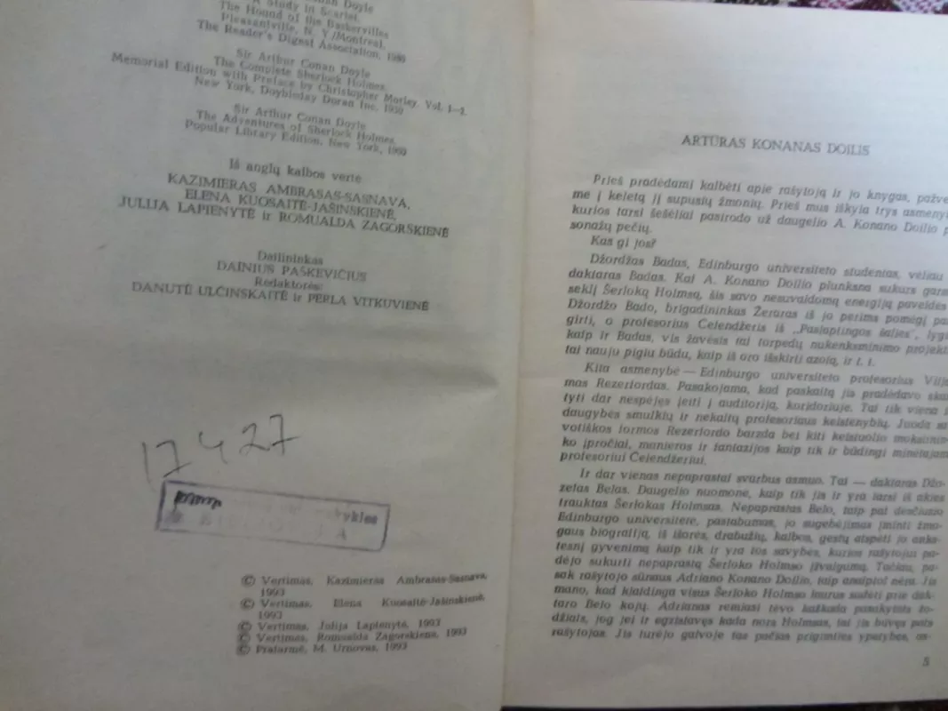 Rinktiniai raštai 1) - Artūras Konanas Doilis, knyga 3