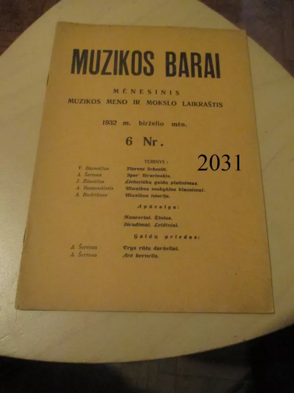 Muzikos barai, 1932 m., Nr. 6 - Autoriu koletyvas, knyga 2