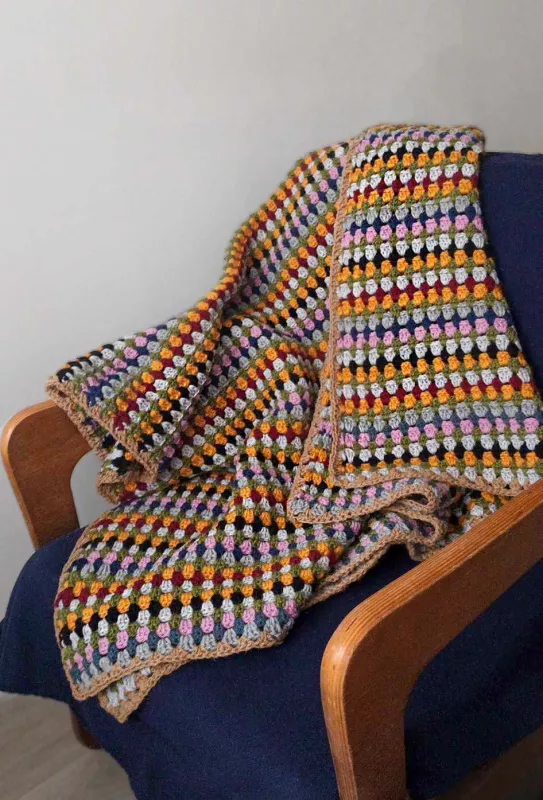 Rankų darbo nertas pledas, 110x165cm - , namai ir interjeras 2