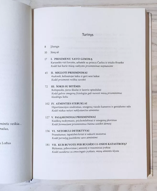 ATMINTIES ILIUZIJOS: atmintis, užmarštis ir netikri prisiminimai - Julia Shaw, knyga 3