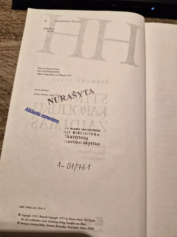 Stiklo karoliukų žaidimas - Hermann Hesse, knyga 5