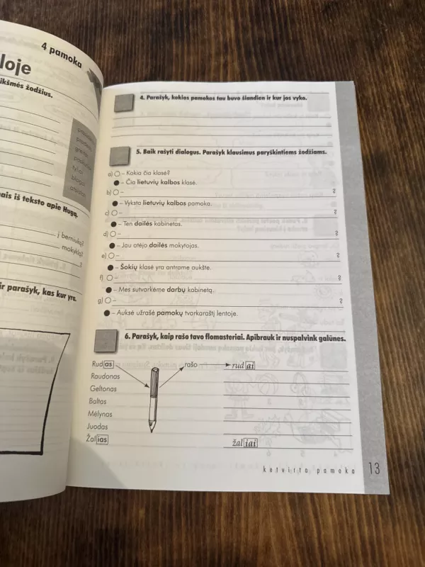 Vaikystės spalvos. Lietuvių kalbos pratybų sąsiuvinis 4 klasei (1 dalis) - Henrika Prosniakova, knyga 4