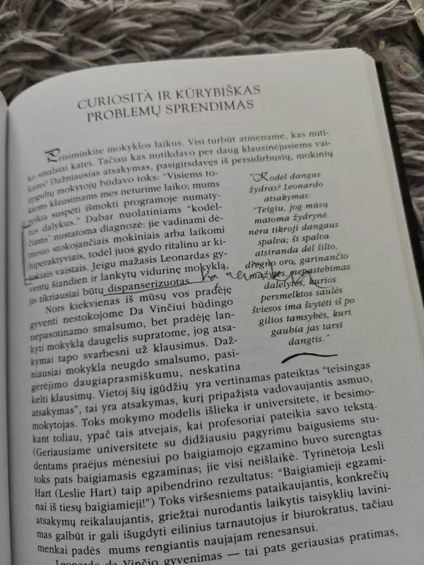 Norėčiau mokėti daryti stebuklus: Leonardo da Vinci - Michael J. Gelb, knyga 3