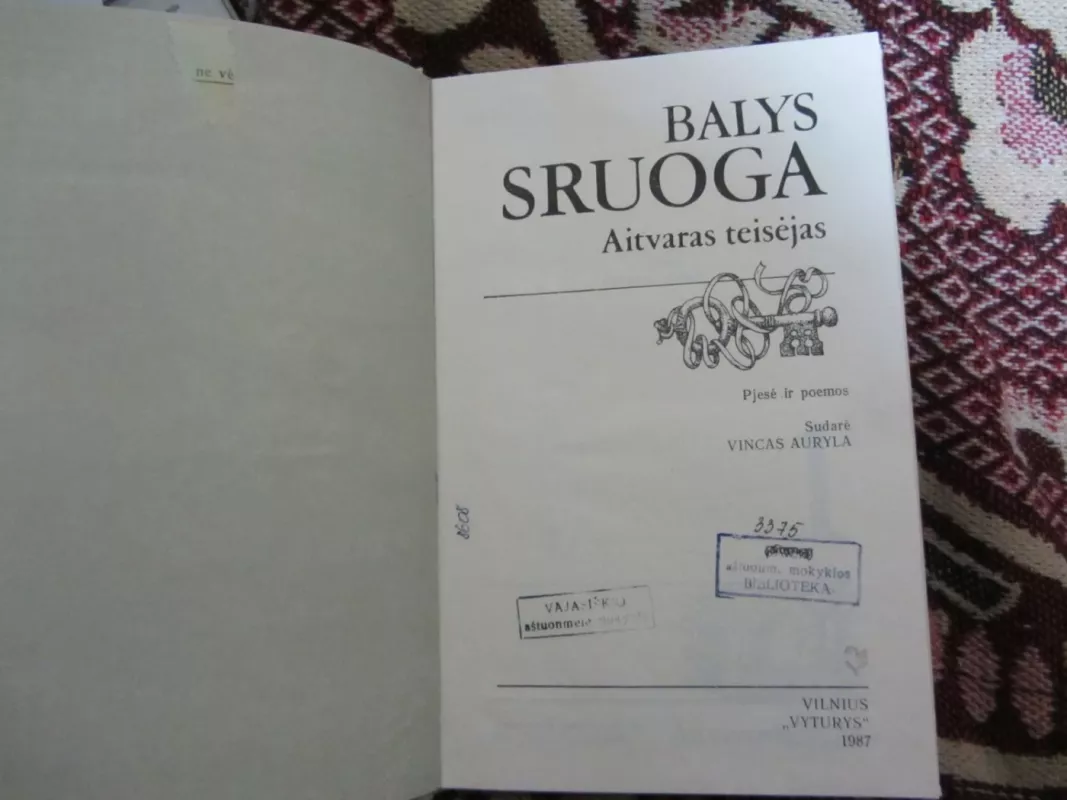 Aitvaras teisėjas - Balys Sruoga, knyga 3