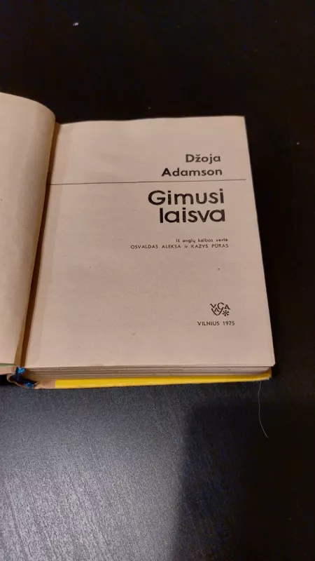 Gimusi laisva - Džoja Adamson, knyga 3