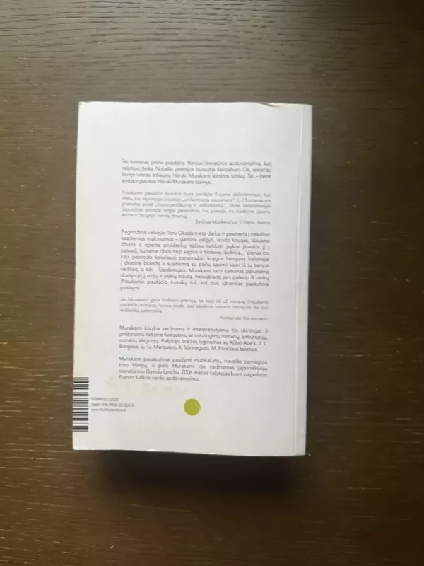 Prisukamo paukščio kronikos - Haruki Murakami, knyga 3