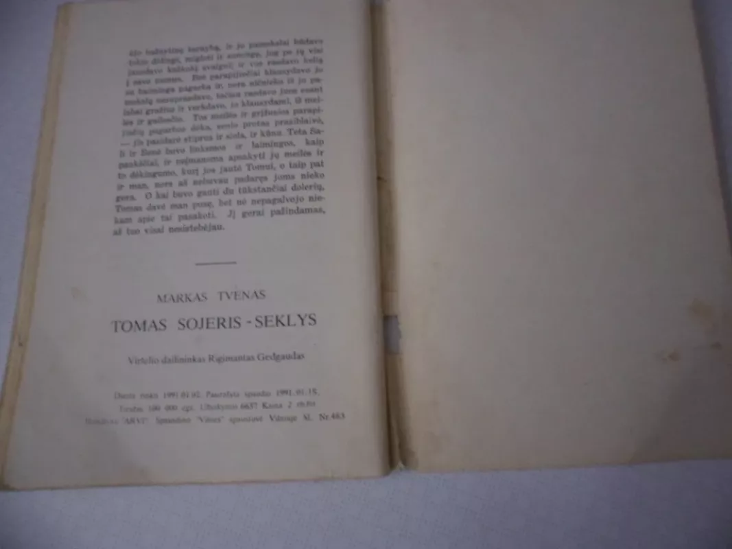 Tomas Sojeris-seklys - Markas Tvenas, knyga 4