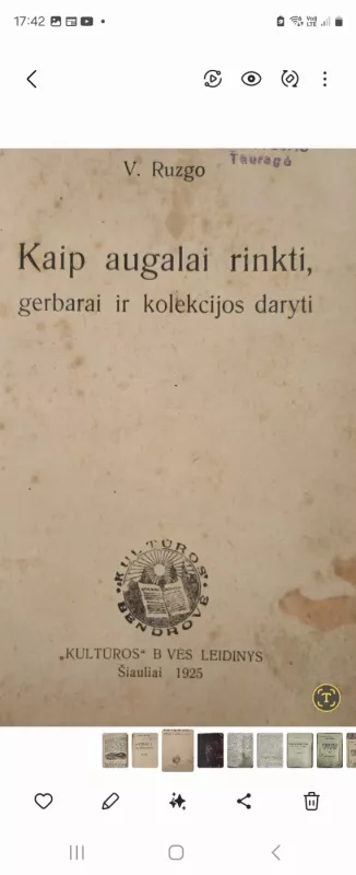 Kaip augalai rinkti,gerbarsi ir kolekcijos daryti - V.Ruzgo  A.Klarko, knyga 3