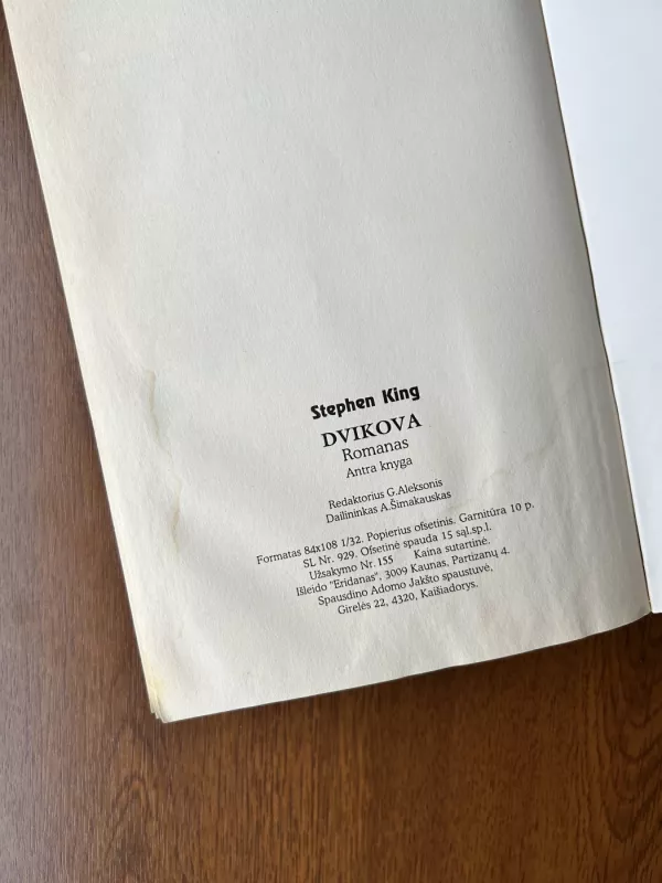 Dvikova (1 ir 2 knyga) - Stephen King, knyga 3