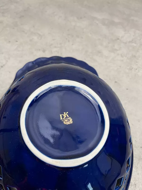 Prabangi, paauksuota porcelianinė gili lėkštė/dubuo - , namai ir interjeras 4