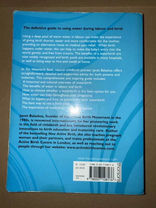 The Water Birth Book - Janet Balaskas, knyga 3