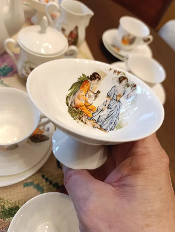 Jiesios plonasienių kaulo porceliano servizas 6 asmenims - , namai ir interjeras 2