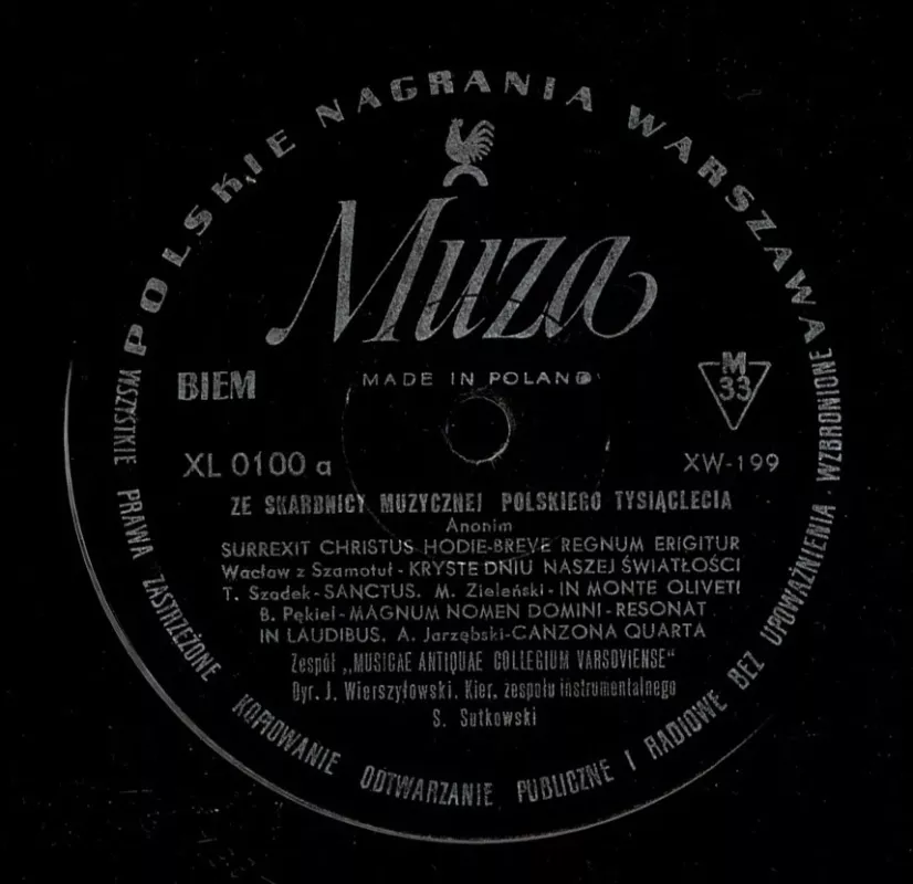 Musica Antiqua Polonica - Waclaw z Shamotul, plokštelė 6