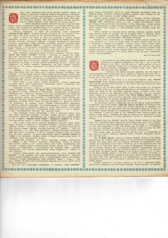 Musica Antiqua Polonica - Waclaw z Shamotul, plokštelė 5