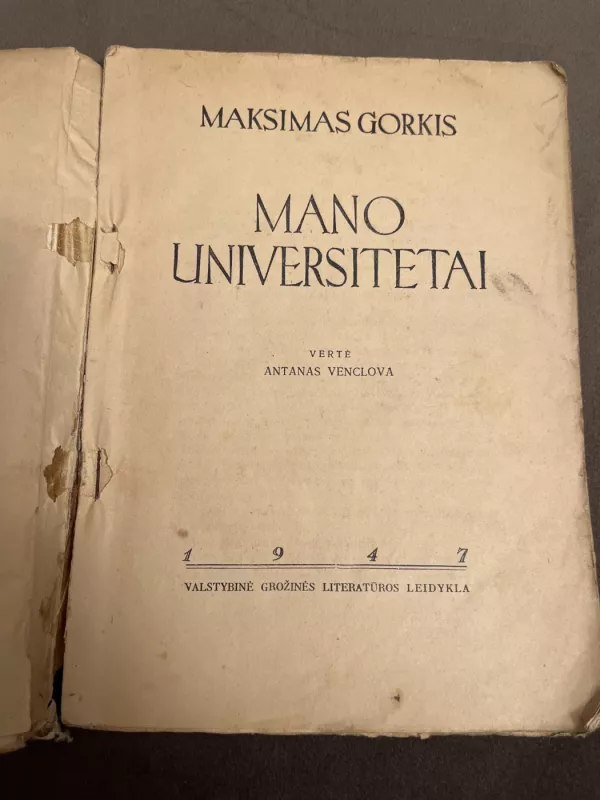 Mano universitetai - Maksimas Gorkis, knyga 3