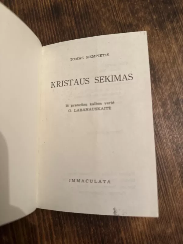 Kristaus sekimas - Tomas Kempietis, knyga 2