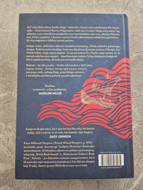 Malonės - Kiran Millwood Hargrave, knyga 3