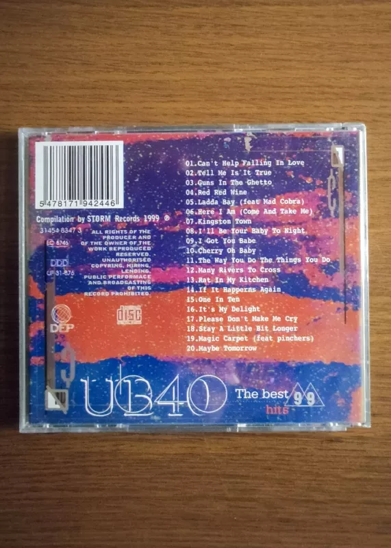 UB40 – The Best Hits '99 - UB40, plokštelė 3