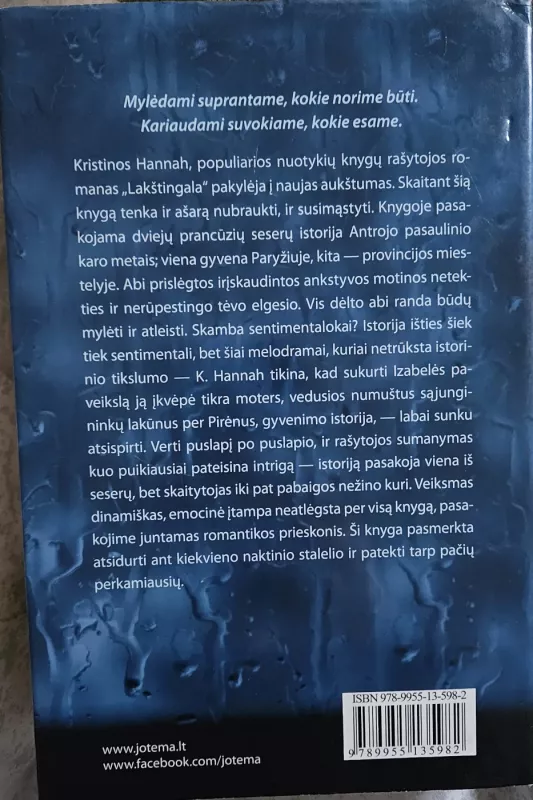 Lakštingala - Kristin Hannah, knyga