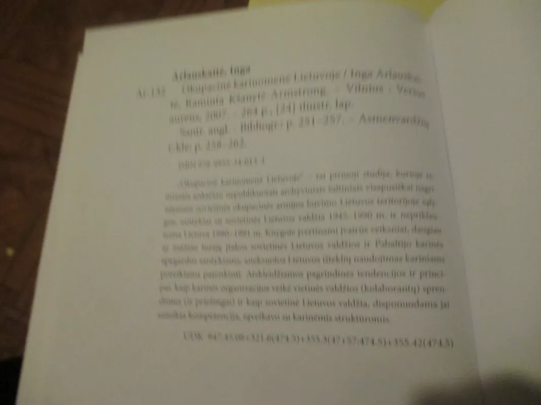 Okupacinė kariuomenė Lietuvoje - Inga Arlauskaitė, Raminta  Kšanytė-Armstrong, knyga 5