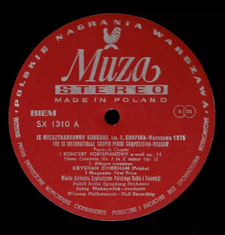 Krystian Zimerman. F. Chopin. Piano Concerto No. 1 - F. Chopin, plokštelė 4