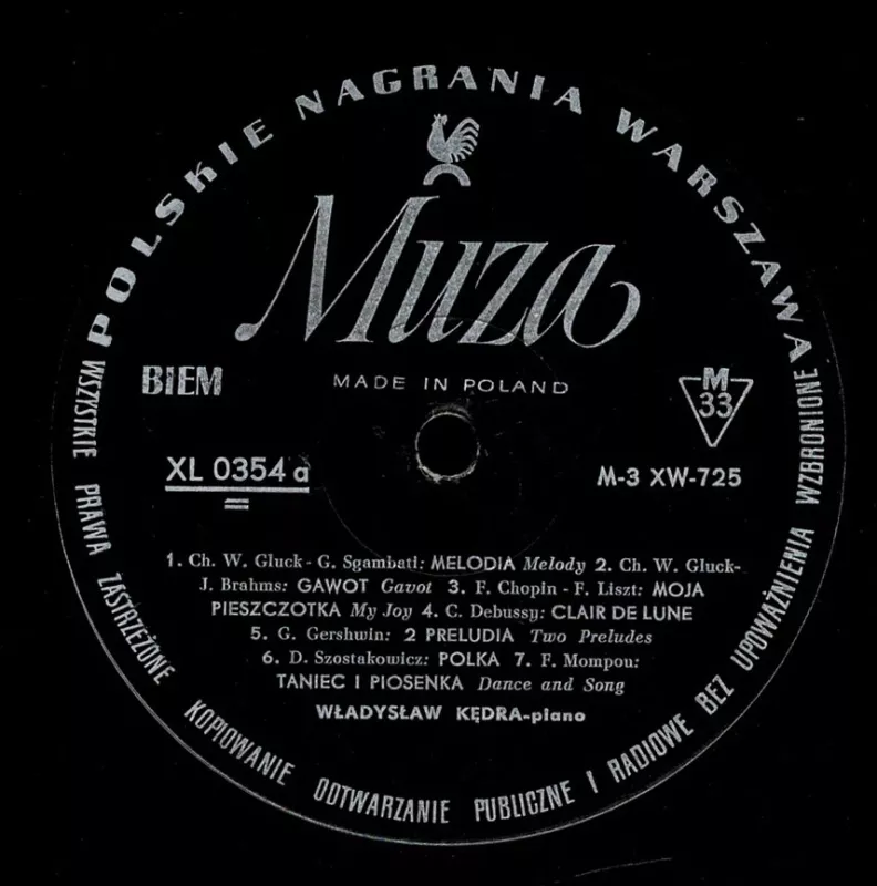 Wladyslaw Kedra - Wladyslaw Kedra, plokštelė 4