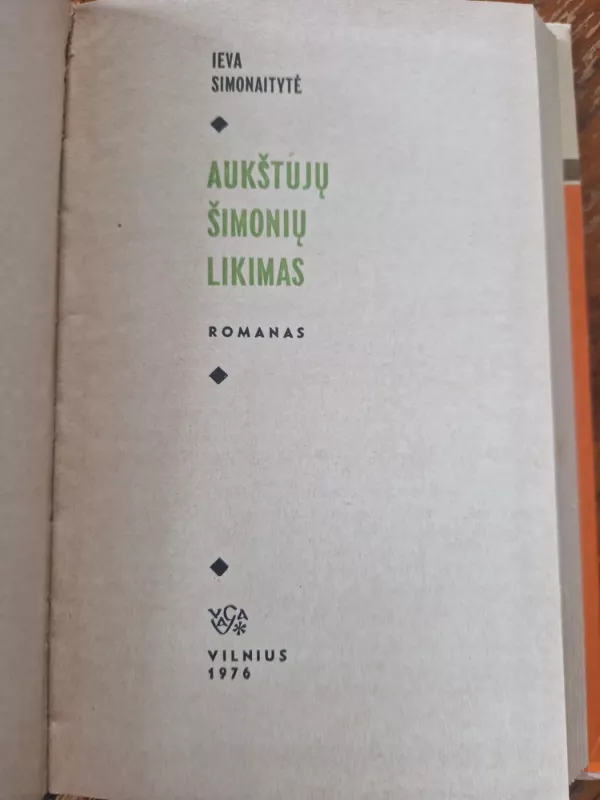 Aukštujų Šimonių likimas - Ieva Simonaitytė, knyga 5