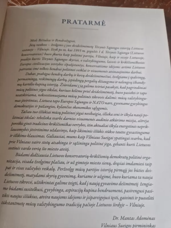 Dvidešimt metų bičiulystės ir bendro darbo. Vilniaus sueiga 1993-2013 - Mantas Adomėnas, knyga 5