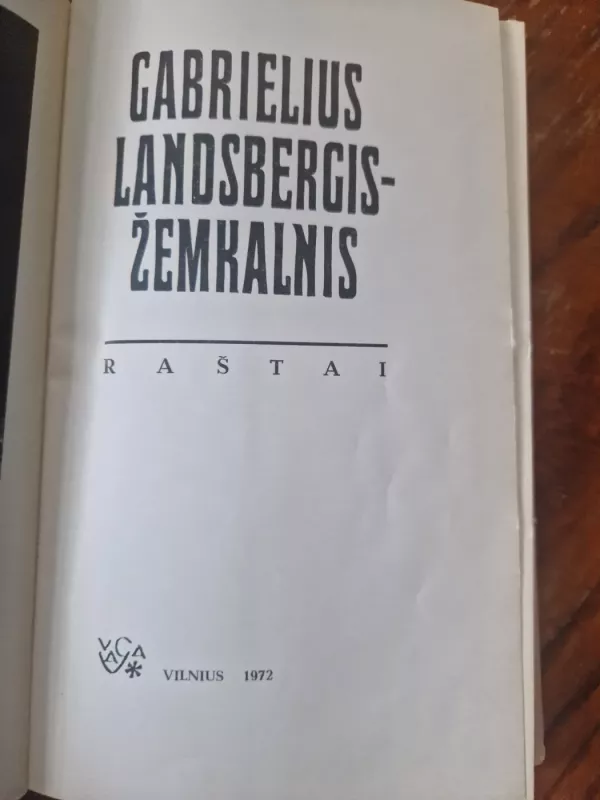 Raštai - Vytautas Landsbergis-Žemkalnis, knyga 5