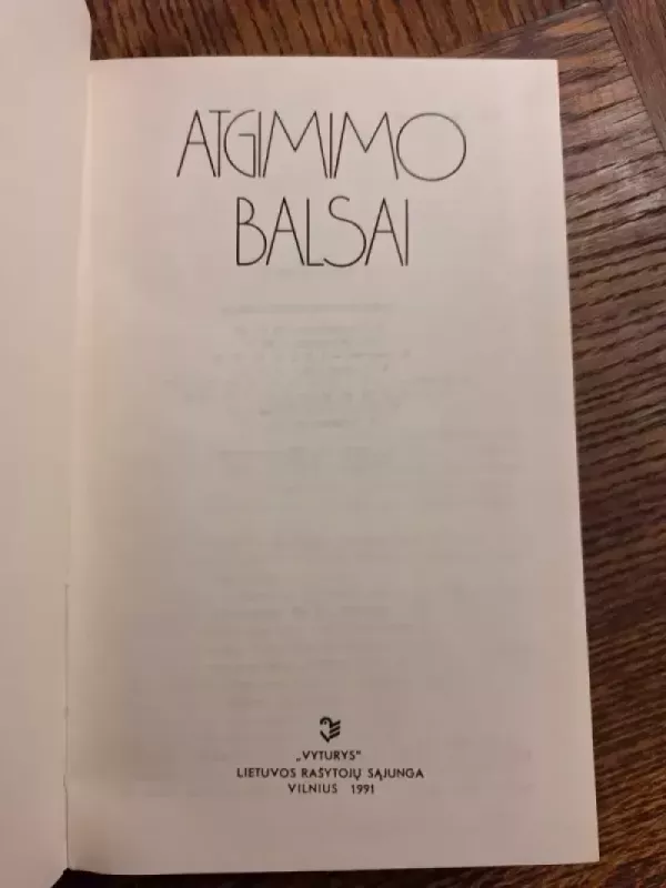 Atgimimo balsai - Jonas Šlekys, knyga 3