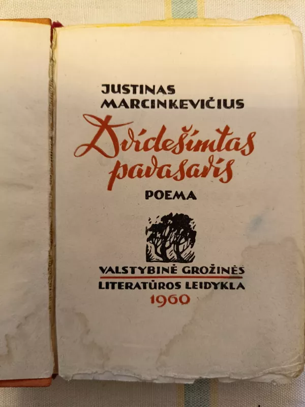 Dvidešimtas pavasaris - Justinas Marcinkevičius, knyga 3