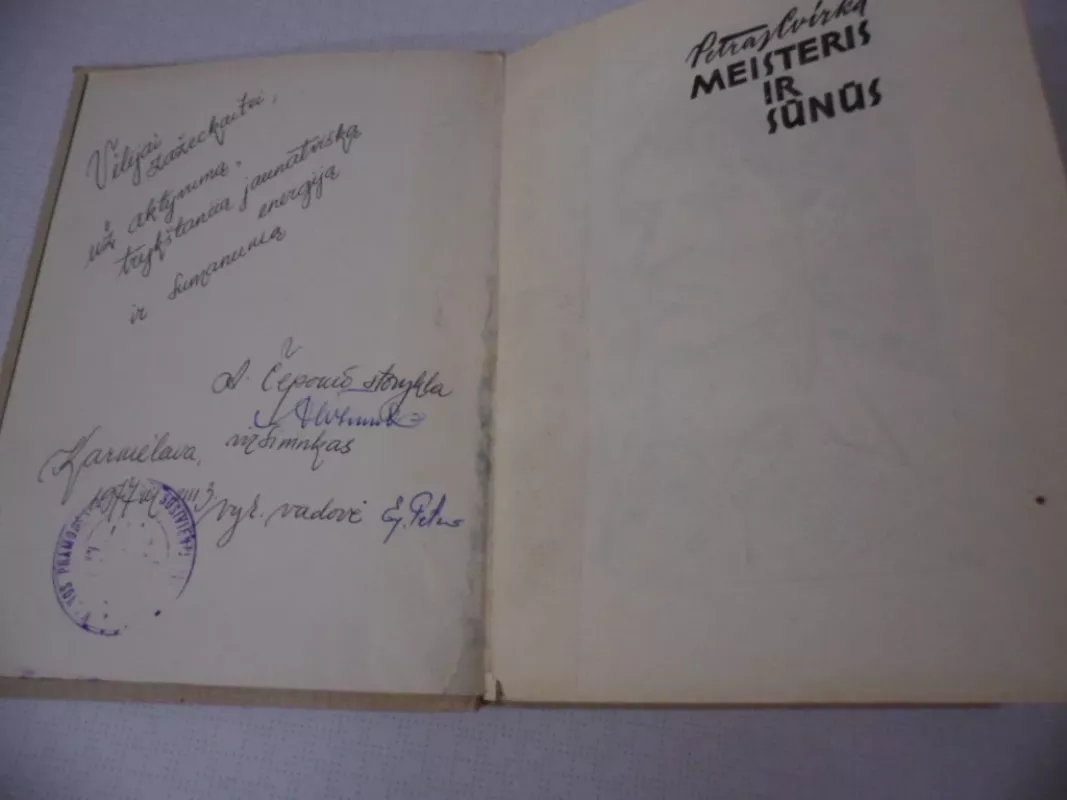 Meisteris ir sūnūs - Petras Cvirka, knyga 3