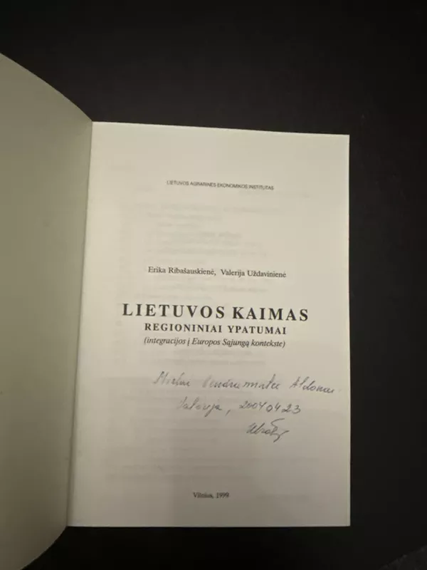 Lietuvos Kaimas. Regioniniai ypatumai - Erika Ribašauskienė, Valerija Uždavinienė, knyga 3