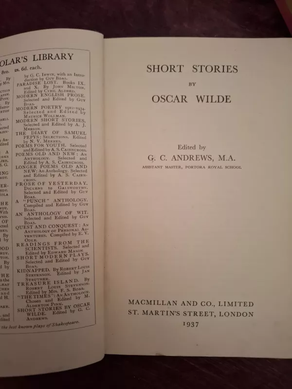 Short stories by Oscar Wilde - Oscar Wilde, knyga 4