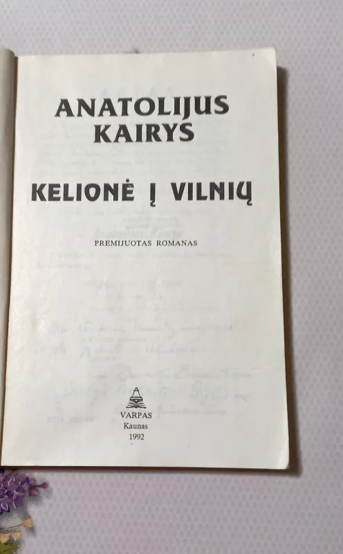 Kelionė į Vilnių - Anatolijus Kairys, knyga 3