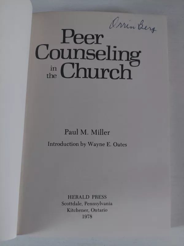 Per Counseling in the Church - Paul M. Miller, knyga 3