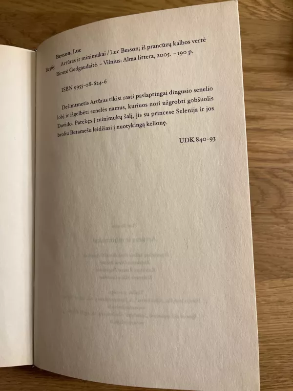 Artūras ir minimukai - Luc Besson, knyga 4