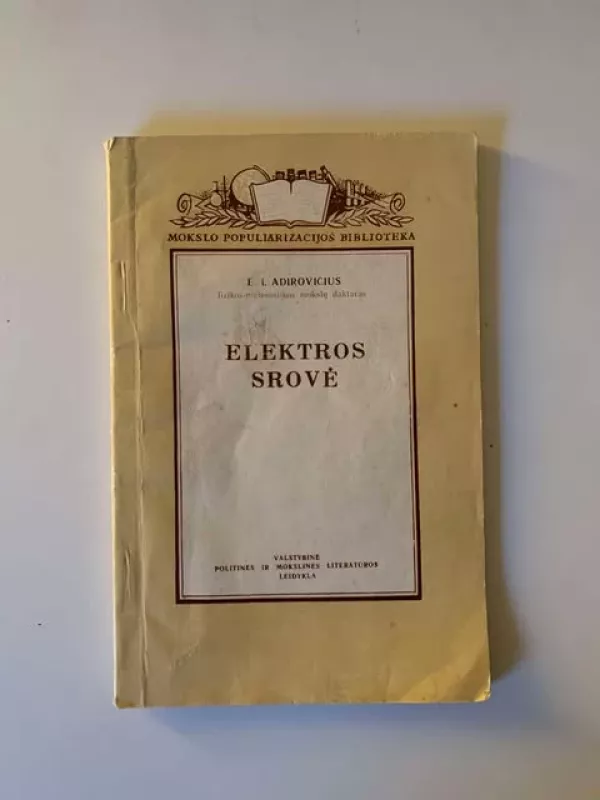 Elektros srovė - E. I. Adirovičius, knyga