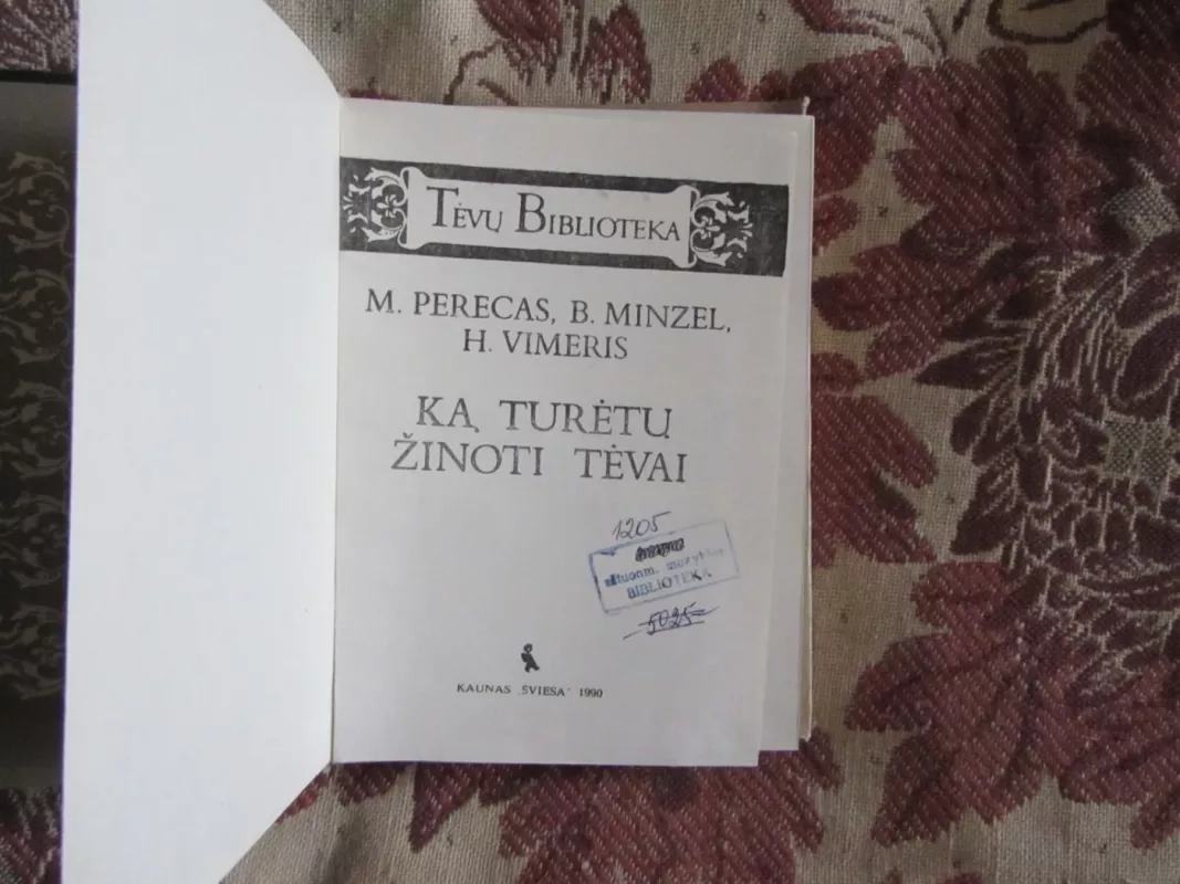 Ką turėtų žinoti tėvai - M. Perecas, knyga 3