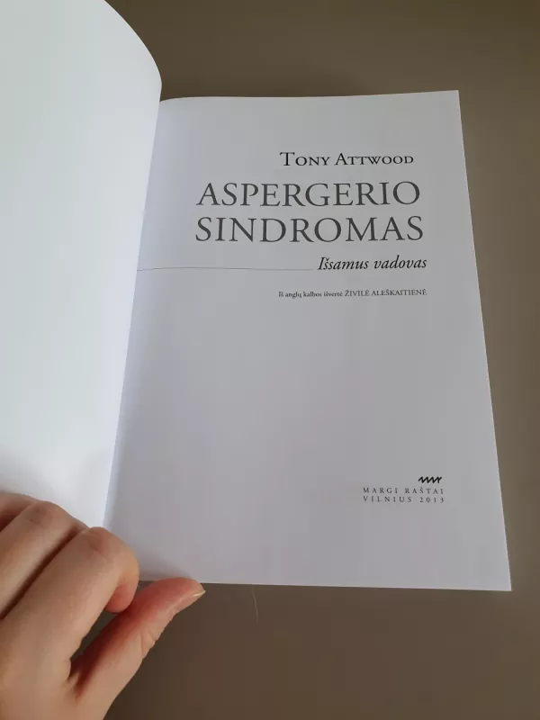 Aspergerio Sindromas - Tony Attwood, knyga 3
